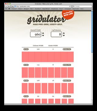 Screenshot of Gridulator website