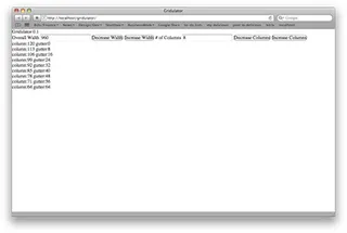 Screenshot of early proof of concept version of Gridulator